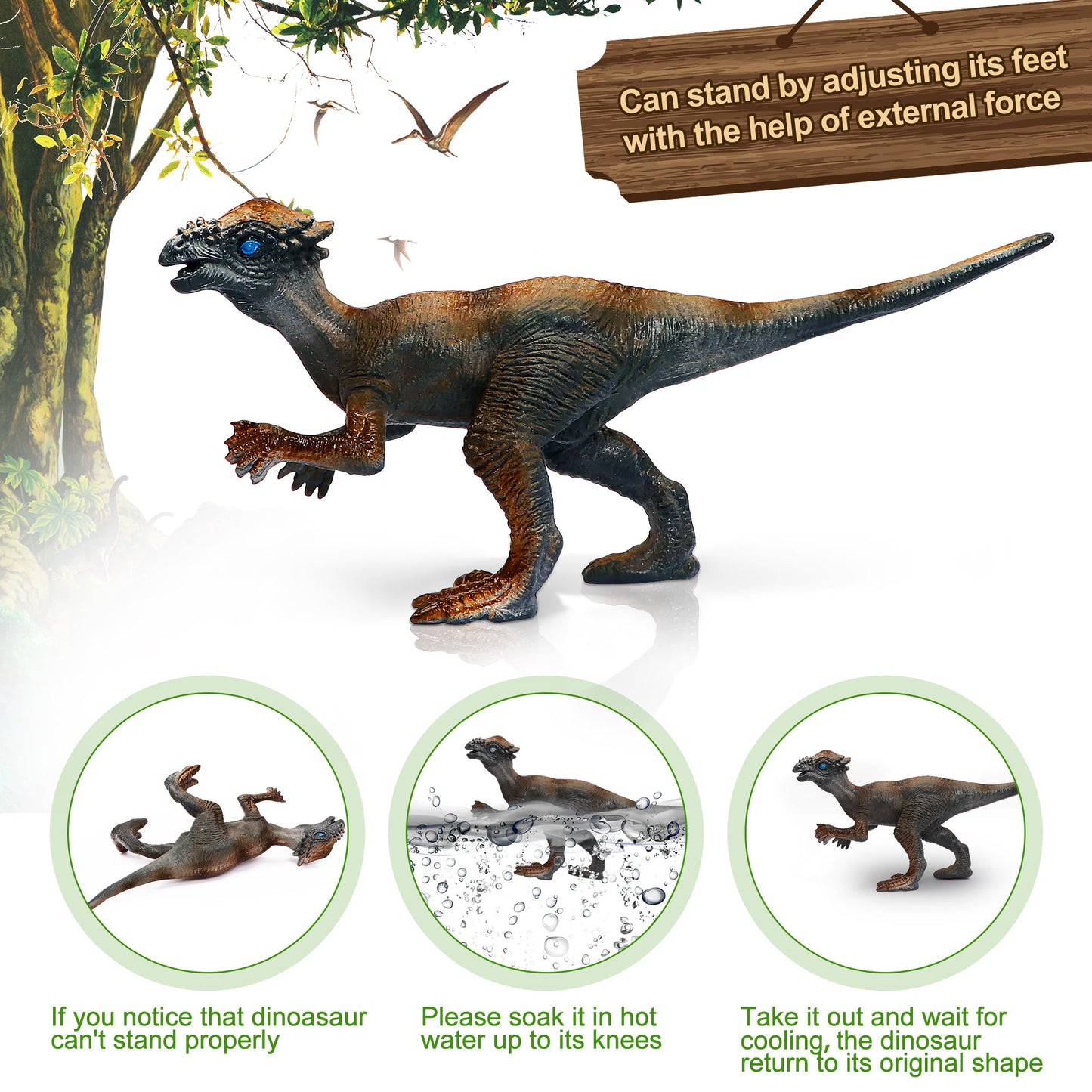 Jurassic Dinosaur Toys Set for Kids, 12 Dinosaur Figures with Play Mat, Realistic Dinosaurs Gift for Boys Girls Age 3 4 5 6+