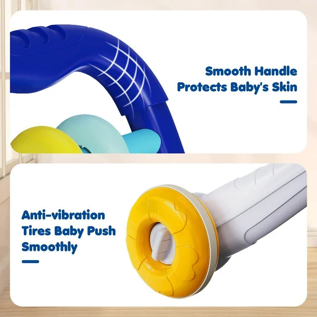 2-in-1 Baby Push Walker Toy for Baby Boys Girls 6-12-18+ Months, Learning to Walk, Activity Center Baby Walkers with Music and Drawing Board, First Gift for Toddlers Infant Boys Girls.