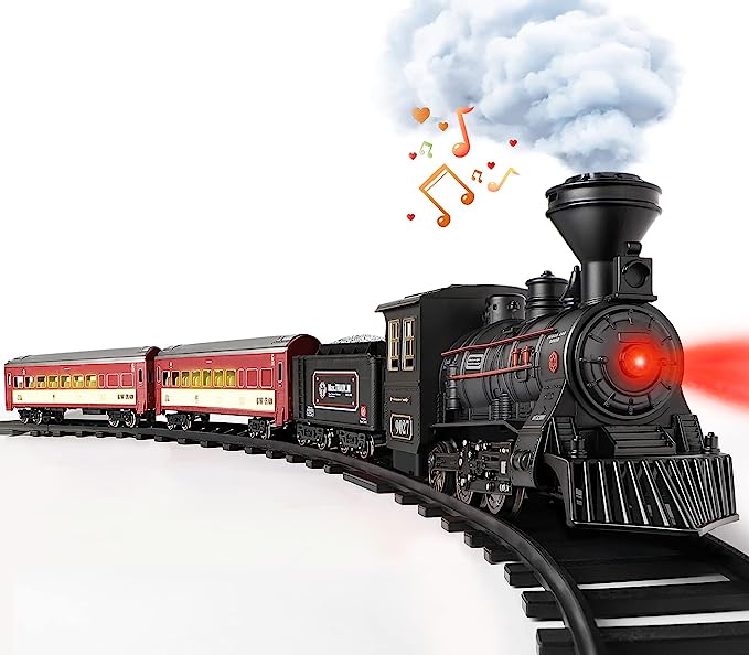 Model Alloy Electric Train Set for 3 4 5 6 7+ Years Old Kids