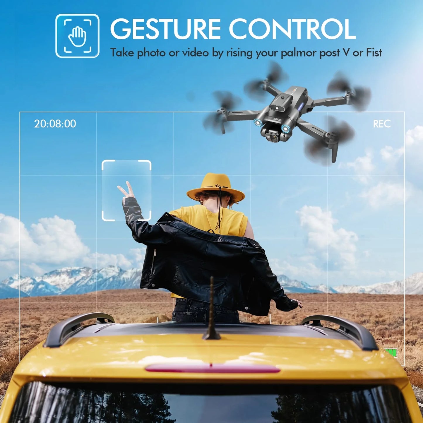 Foldable Aerial Drones, 1080p Ajustable Dual Camera & 3 Batteries, Brushless FPV Quadcopter UAV, Optical Flow, 360° Obstacle Avoidance, Waypoint Fly, Christmas Gifts for Adults & Kids