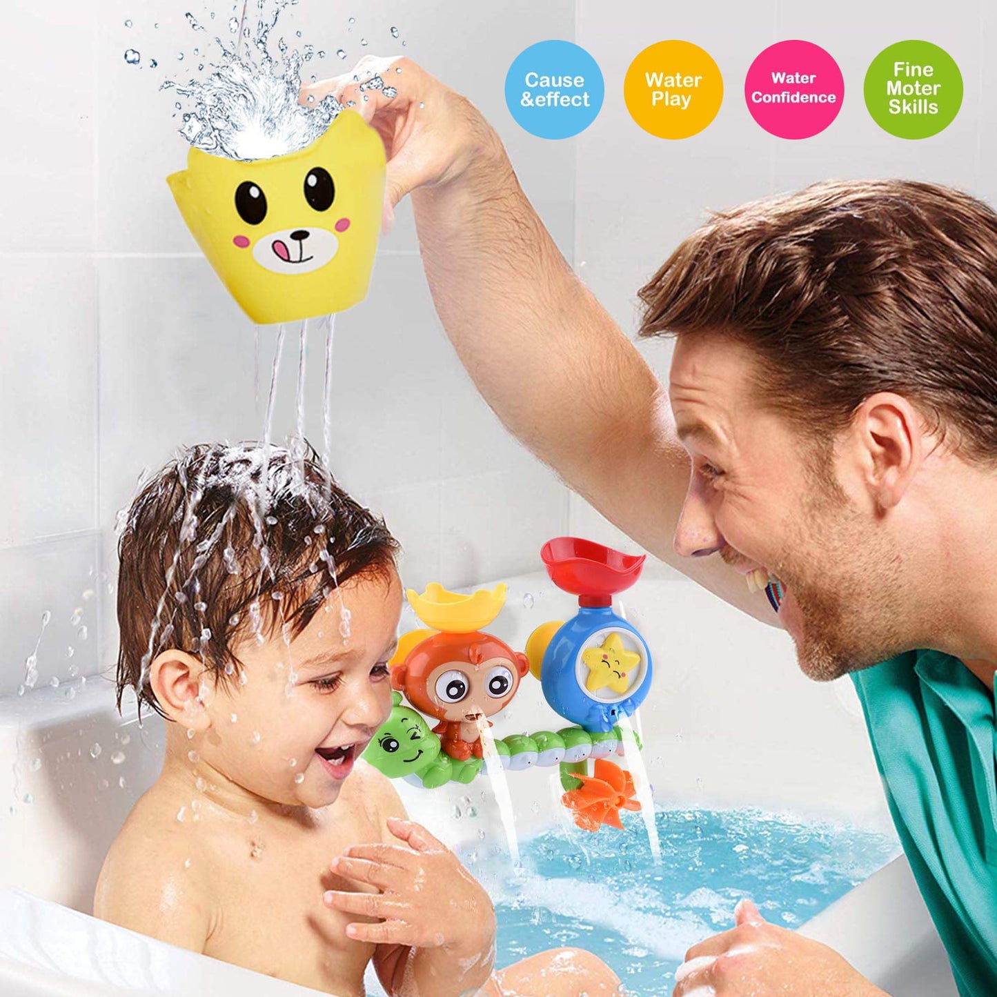 Bath Toys for Toddlers,Preschool New Born Baby Bathtub Water Toys for Toddlers Age 3+ Year Old Girl Boy