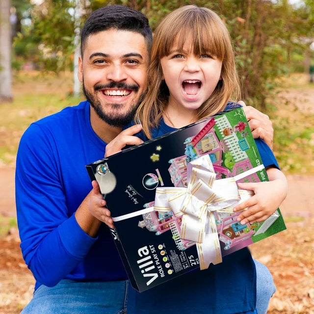 275PCS Dollhouse Kit for Girls with 11 Room Furniture,DIY Building Toys for Girls, Pink Princess Castle Playhouse for Girls Kids Ages 3 4 5 6 7 8, Assemble Required.