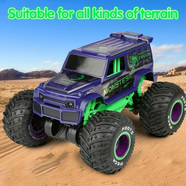 Monster Truck Remote Control Cars, Standing Stunt RC Car Monster Truck, All Terrain 4wd Off-Road Car Gift for Boys Age 6+