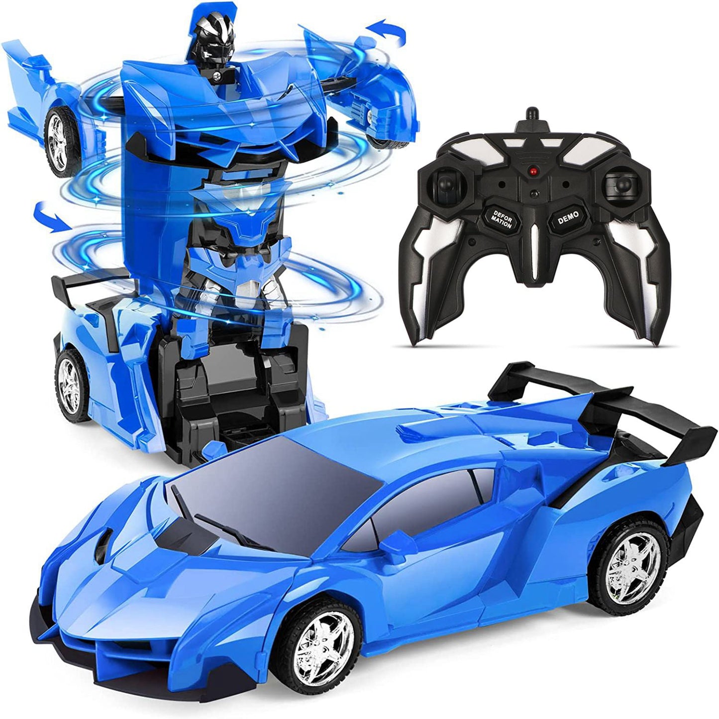 Remote Control Car,Transform Robot Toys 1:18 RC Cars for Kids, 2.4Ghz 360°Rotating Stunt Race Car Toys for Kids Boys 5-8.