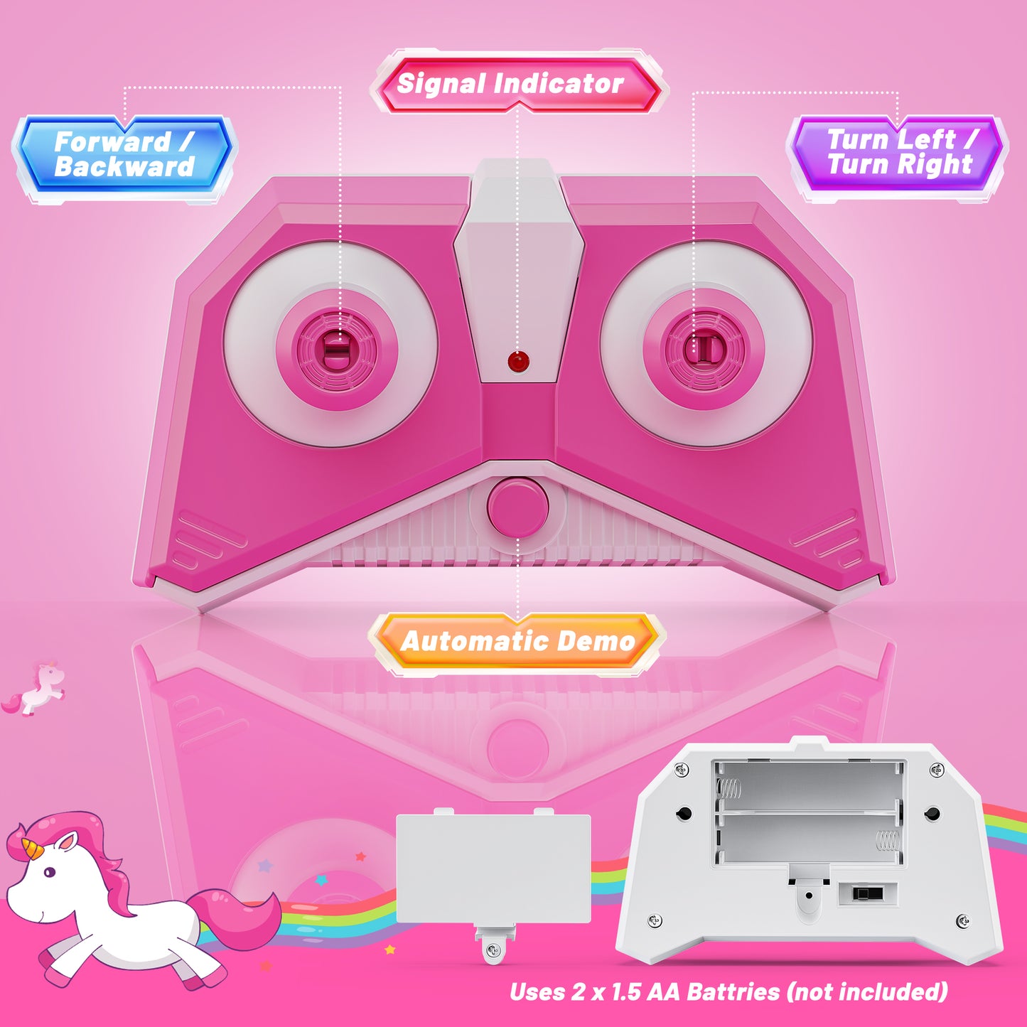 Hot Bee Remote Control Cars, Toy Cars for Kids Age 3 4 5 6, RC Stunt Car with LED Light, Gifts for Girls, Toys for 2 3 4 5 6 Year Old Girls