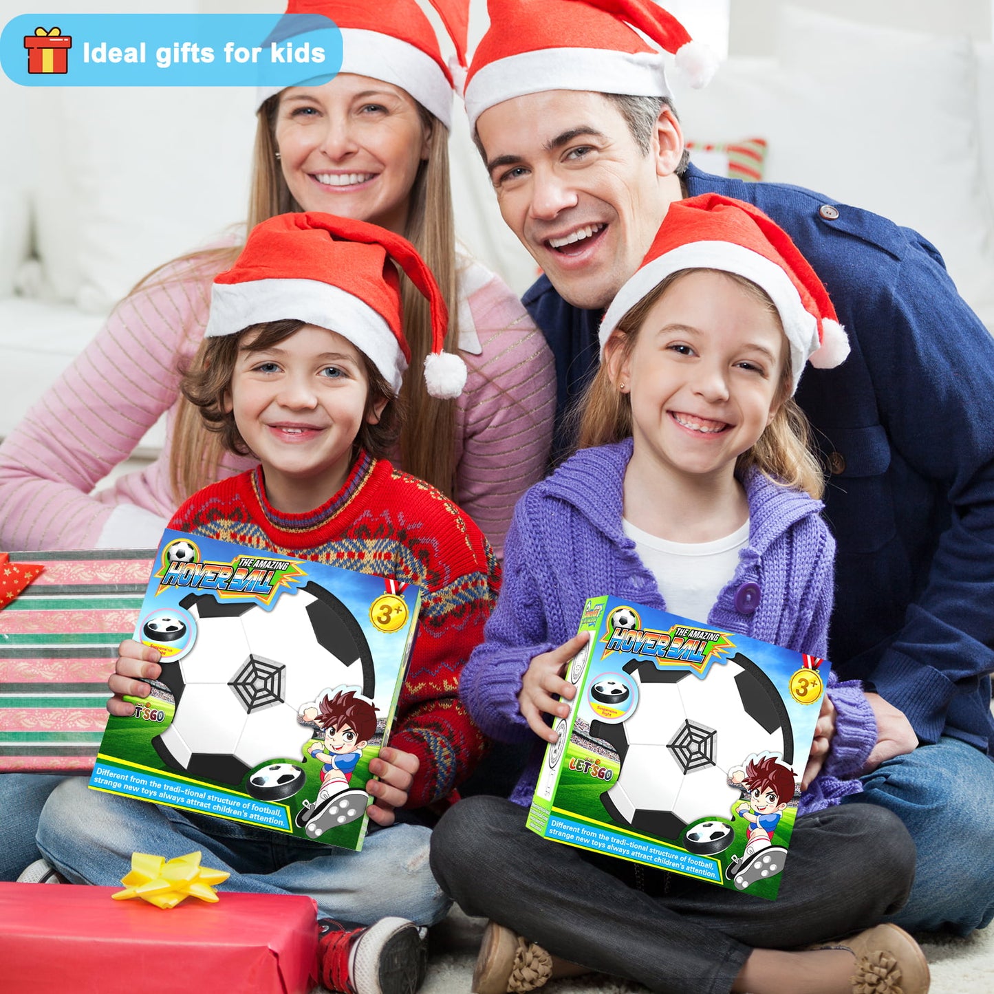Hover Soccer Ball Toys for Boys & Girls, LED Soccer Ball with Foam Bumpers Indoor/Outdoor Games for Kids