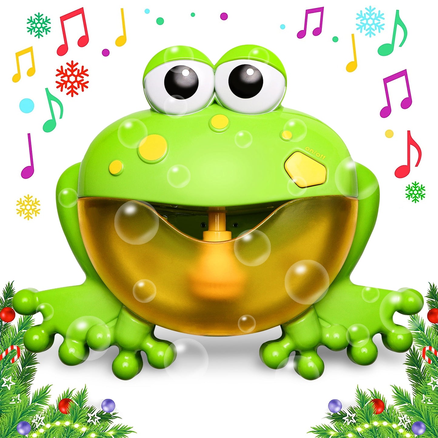 Bubble Baby Bath Toys for Toddler 1 2 3 Years Old, Kids Frog Blowing Bubbles and Singing 12 Toddler Songs Gift Bathtub Bubble Bath Toys