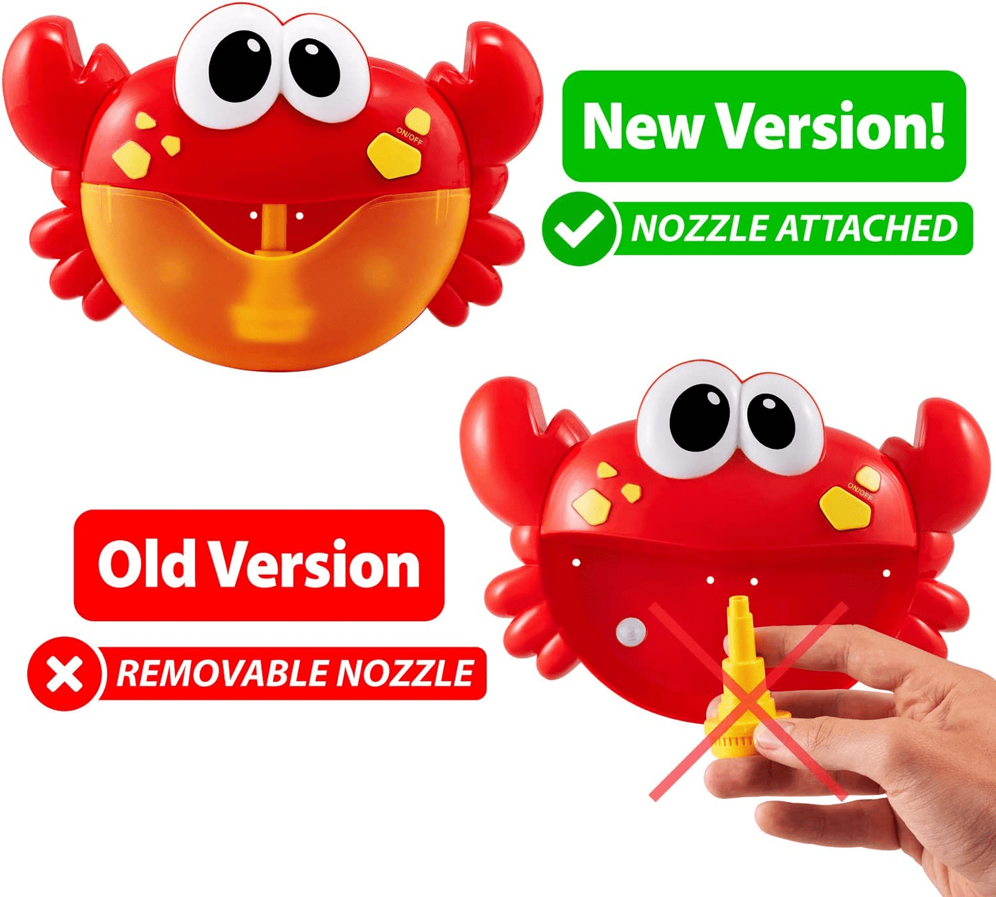 Baby Bath Toys for Bathtub, Crab Blow Bubbles Maker with 24 Music Songs Gift for Toddler Bubble Machine