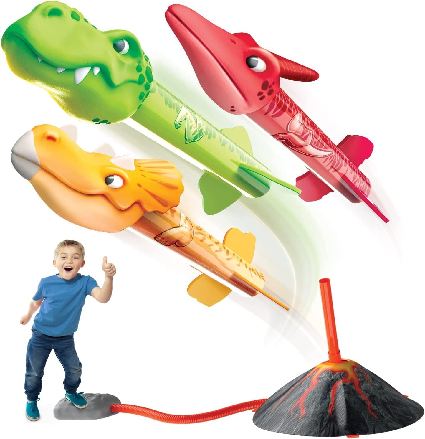 Dinosaur Rocket Launcher Dino Blaster For Kids Birthday Gifts Family Fun Toys, For Boys & Girls Age 3 4 5 6 7 8 Years Old