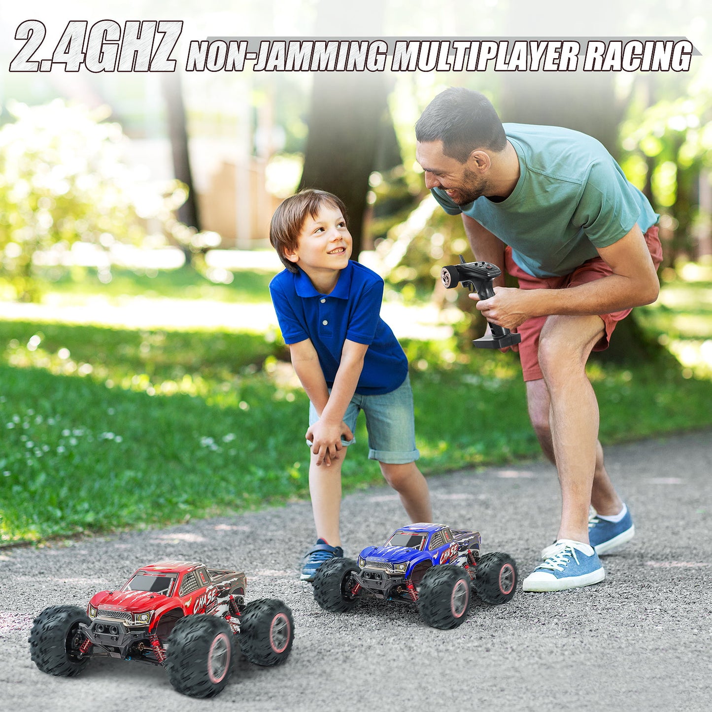 Remote Control Car High Speed RC Cars, 1:10 Scale 46KM/H 4WD Off Road Monster Trucks,Gift for Boys Adults
