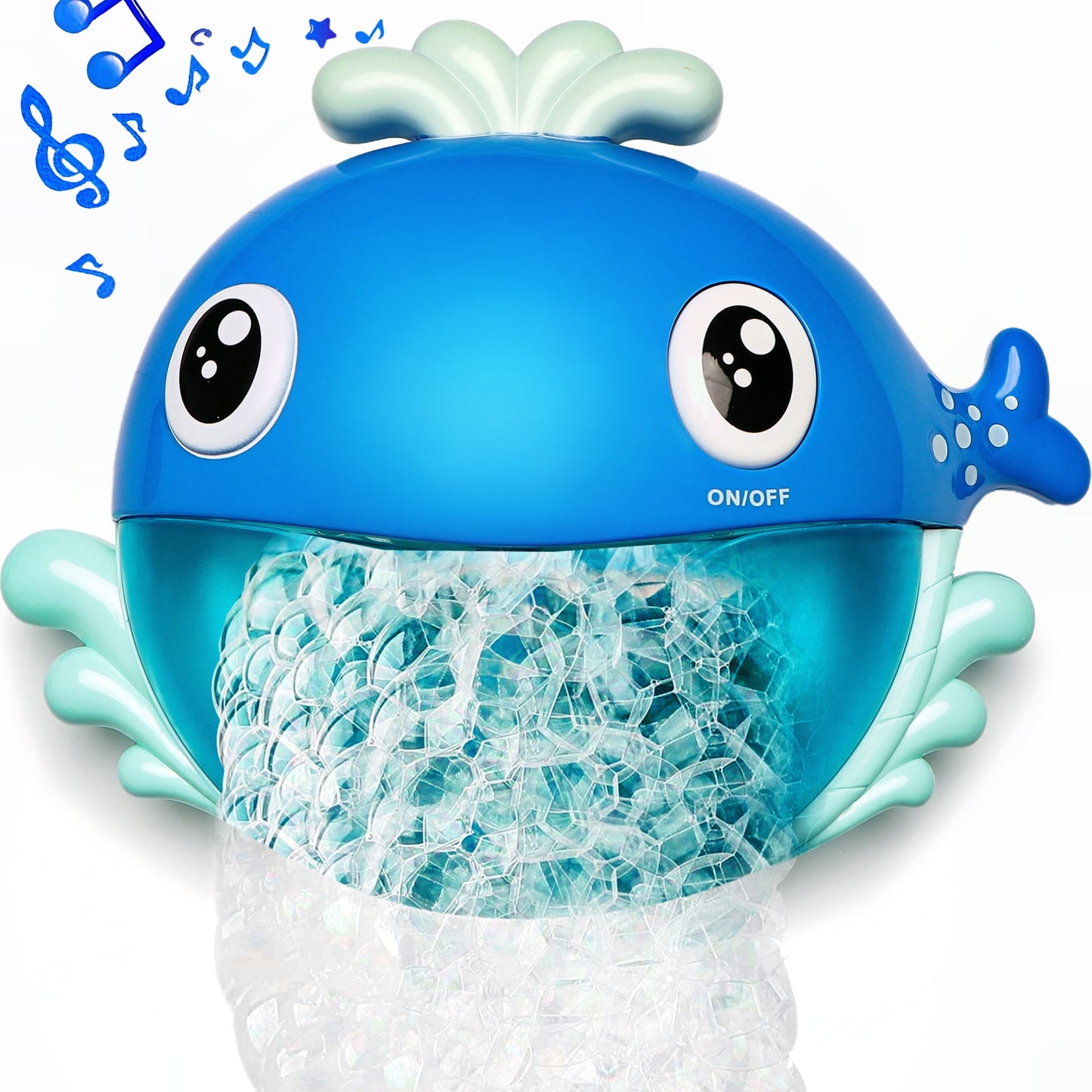Whale Bubble Bath Toy for Kids, Blue Bubble Maker for Bathtub toys, Musical Foam Blower Bubbling Machine for Baby Boys Girls 18 Months Up