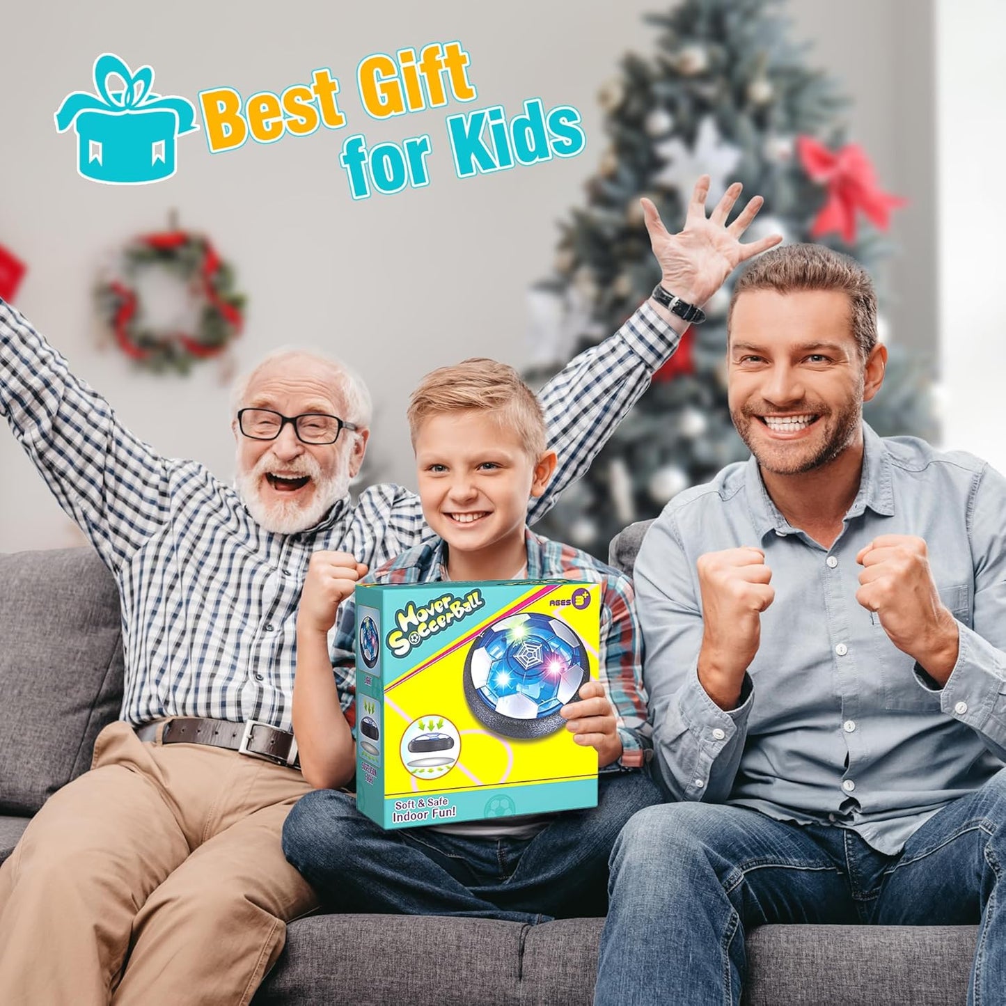 Hot Bee Football for Children Air Power Football Gift for Boys 3-10 Years Toy for Children Children's Toy for 4-7 Indoor Football Rechargeable Floating Hoverball Birthday Gift Girls 5-6