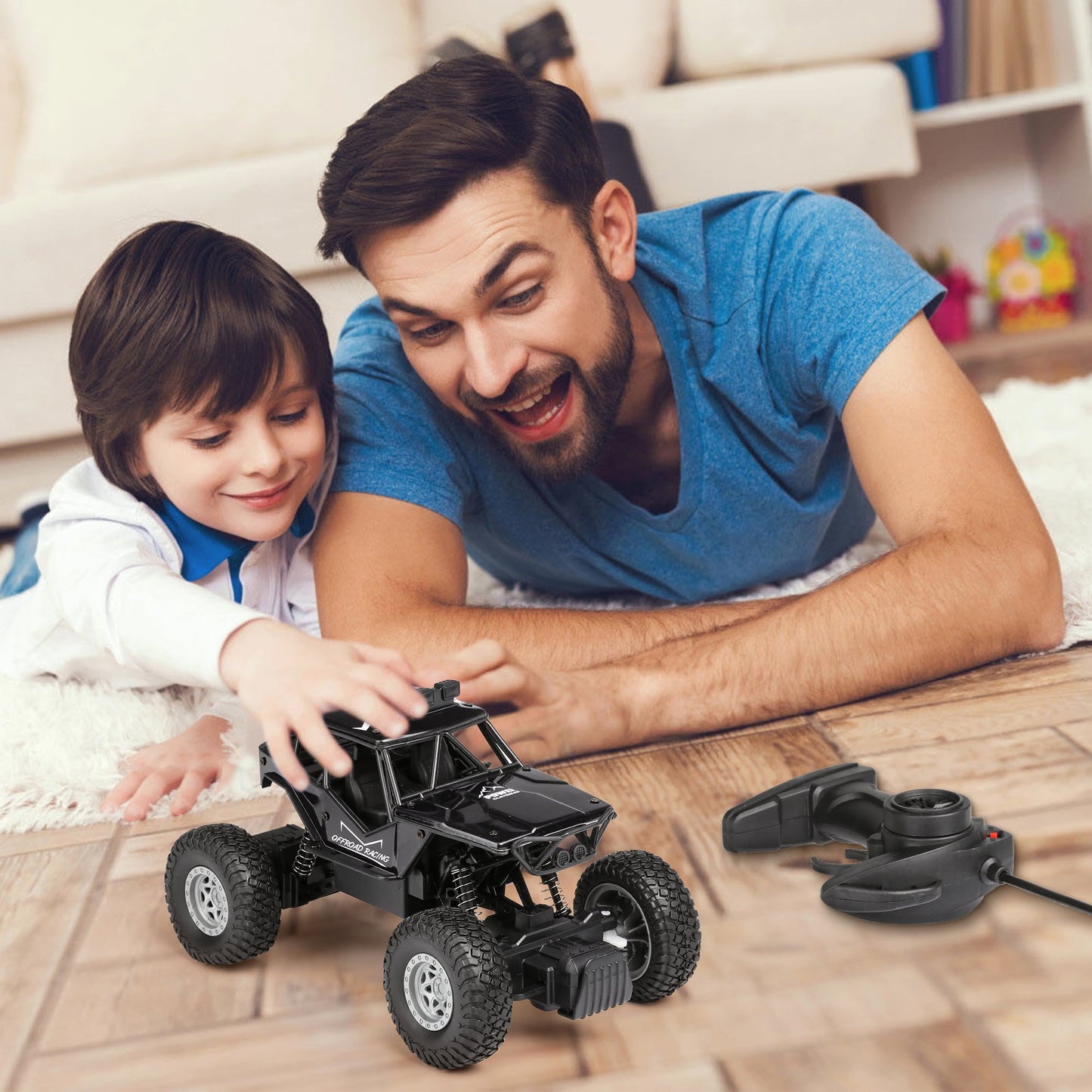 Remote Control Cars 1/18 Scale, Race Car Toys for Boys Kids 6-12 Years Old, High Speed 20-40KM/H Electric All Terrain Off-Road Monster Truck.(Black)