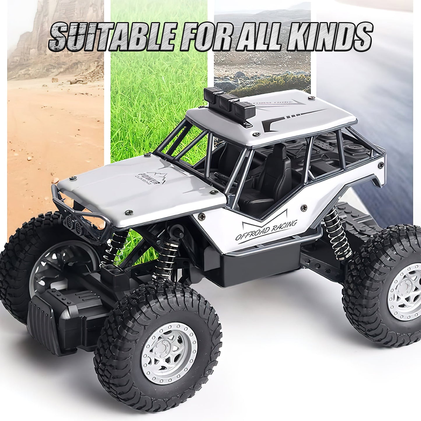 RC Cars-1:18 Scale Remote Control Car, 40+km/h 4WD Rock Crawler Truck Gift for Boys Kids and Adults
