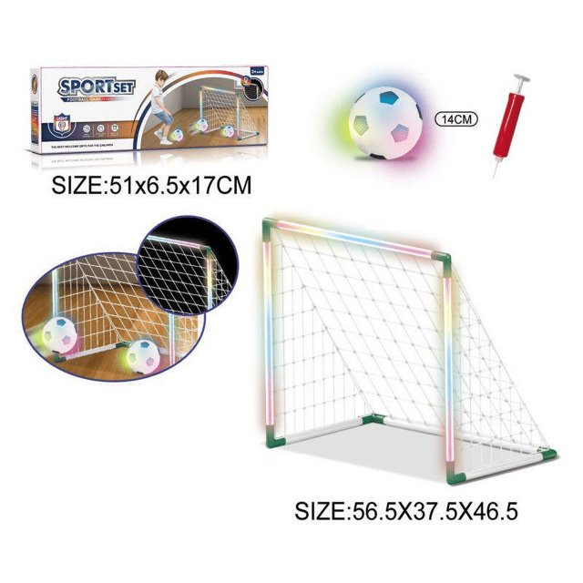 Hover Soccer Ball Set with 2 Goals, Indoor Air Floating Soccer Ball with LED Light and Foam Bumper, Perfect Birthday Xmas Gifts for Age 3 4 5 6 7 8-12 Year Old Kids Boys Girls