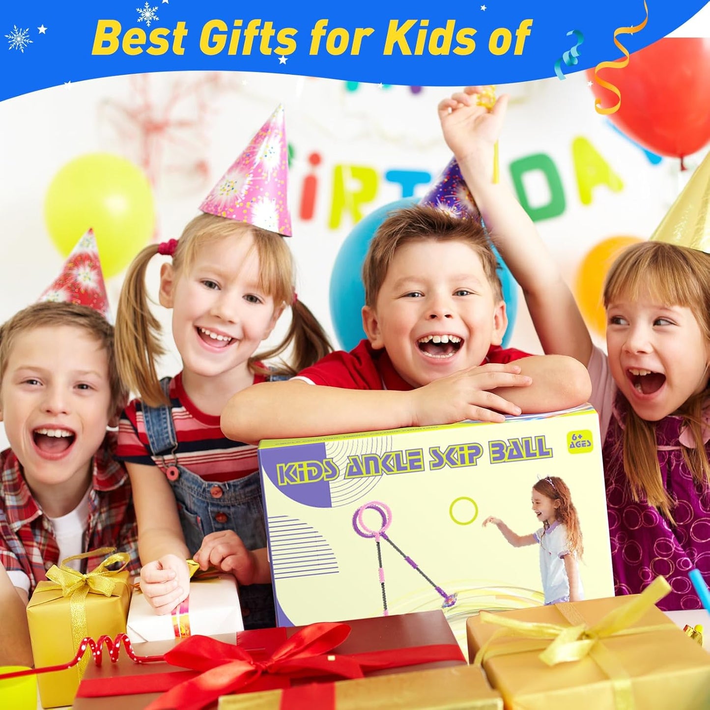 Hot Bee Ankle Skip Ball for Kids with Counter, Timer, Cal Calculator, Girl Birthday Gifts for Age 5 6 7 8 9 10+, Rechargeable Foldable Sports Toy Skip it Toy for Kids Xmas Present