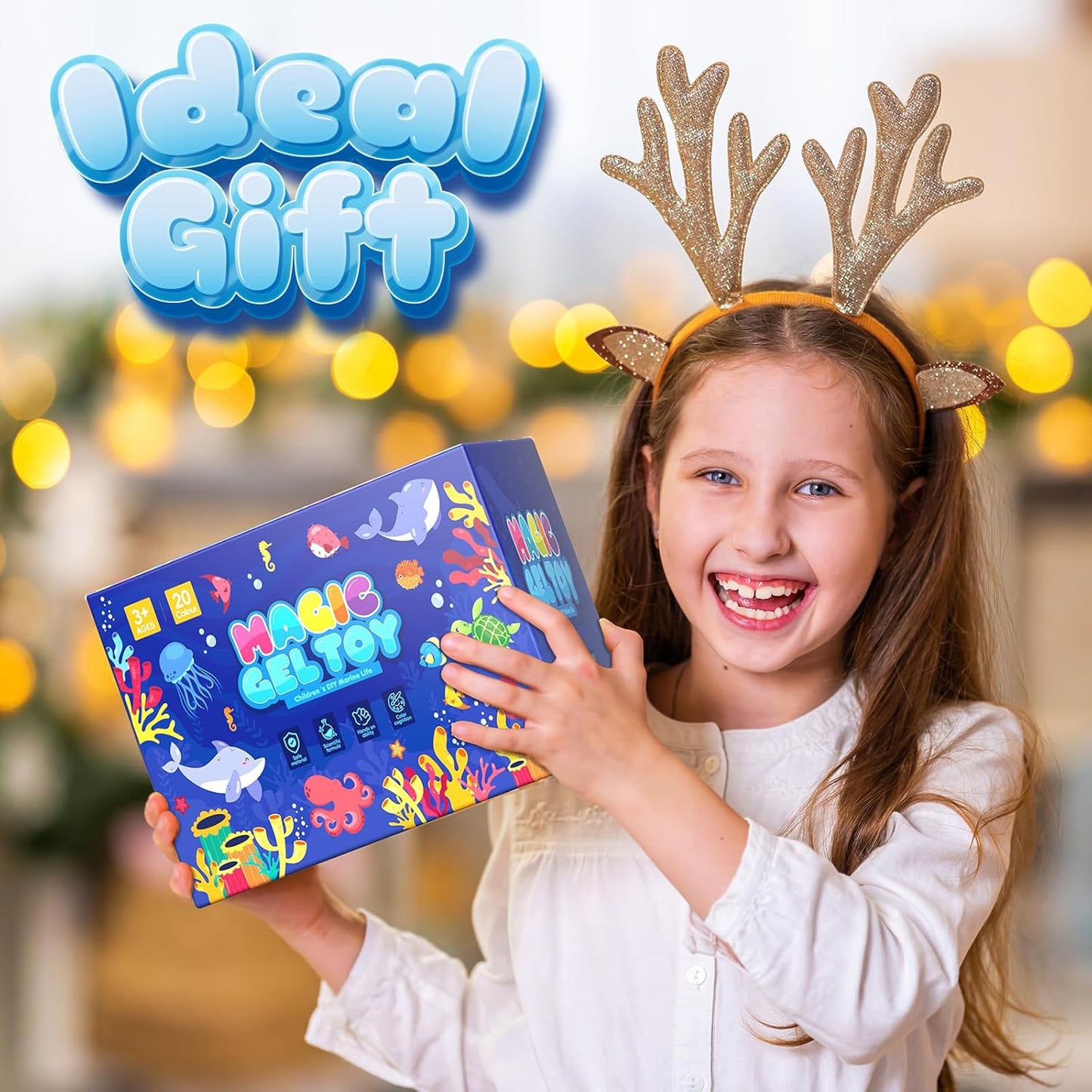 Hot Bee 20 Colours Magic Water, Water Elf Toy Kit, Aqua Fairy Water Gel Kit with 8 Double-Sided Moulds, 10 Glitter Gels Kids Toys DIY Aqua Fairy, Creative Crafts & Art Kit Gifts for Girls Ages 5 6 7 8