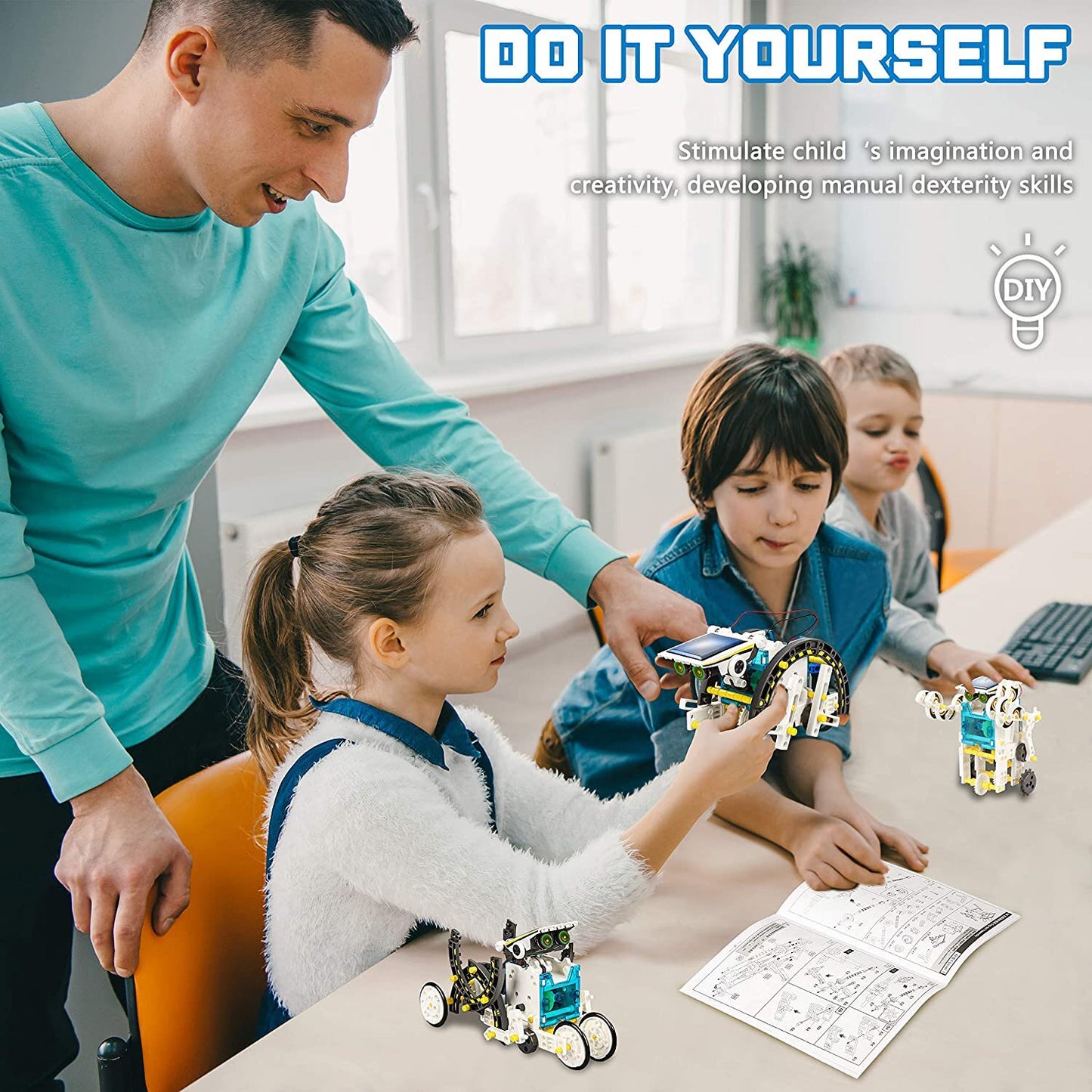 13-in-1 Solar Power Robots Set, Science Toy Building Robotic Kit Age 8-12 for Boys Girls Kids, Creation Toy -- DIY Educational Christams Gifts.