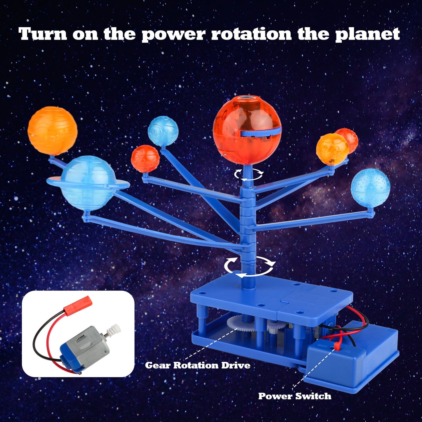 Solar System Space Planet Toy for Kids, STEM Toys Planet Projector, Kids Science Kit Toys ,Gifts for Kids Boys Girls Ages 8+.