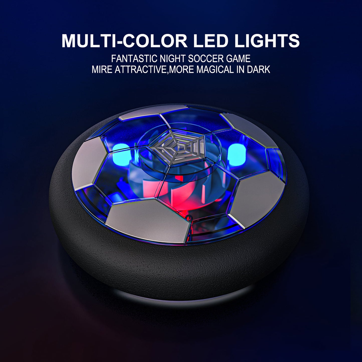 Hover Soccer Ball Set with 2 Goals, LED Rechargeable Indoor/Outdoor Games Toys for Kids Boy Girls