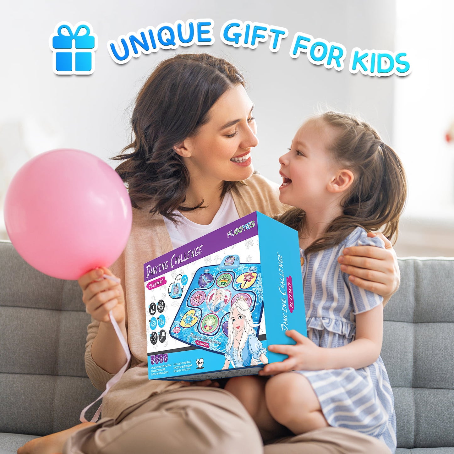 Dance Mat,Frozen Themed Dance Pad Music Games Toy for Kids Birthday Gifts for little girls 3-12 Year Old