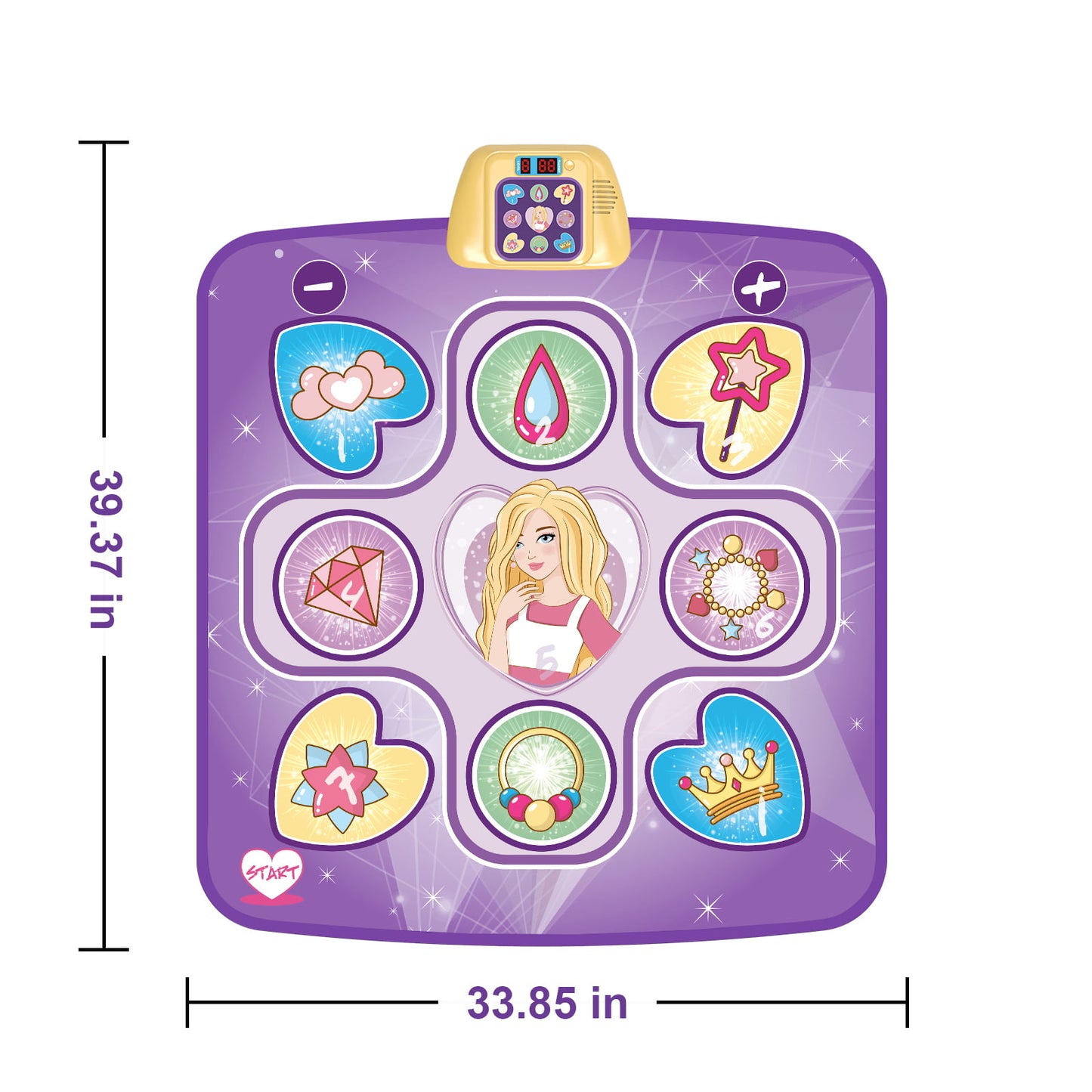 Dance Mat Toy, Musical Educational Dance Pad Gifts for Kids Girls Boys 3 4 5+ Years Old