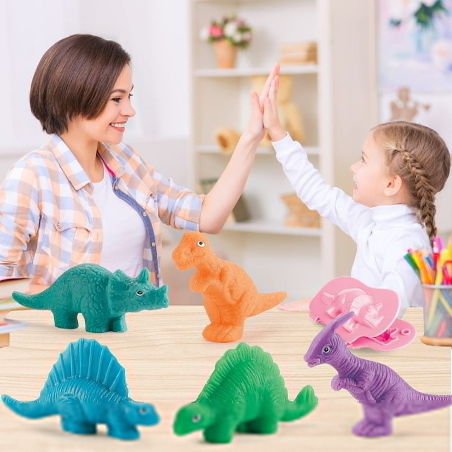 Dinosaur World Color Dough Toys for Kids, Animals Play Dough Set for Toddlers Boys Girls Birthday Christmas Gift Aged 3+