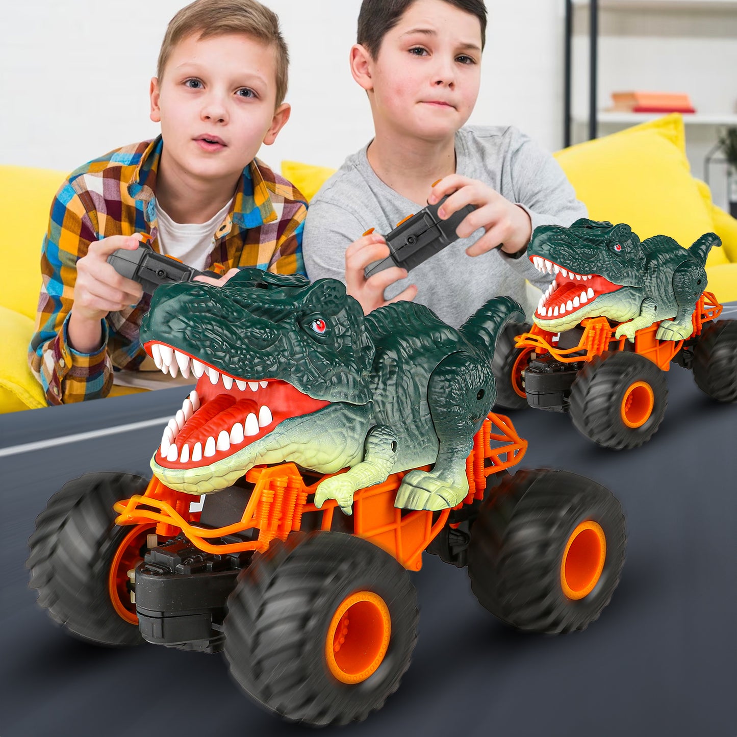 Remote Control Dinosaur Car Toys for Boys, Light & Sound Spray Function, RC Dinosaur Toys Gift for Kids 3-8 Yeas old, 2024 Boys Christmas Birthday Gift Indoor/OutdoorToys for Boys 7-10+