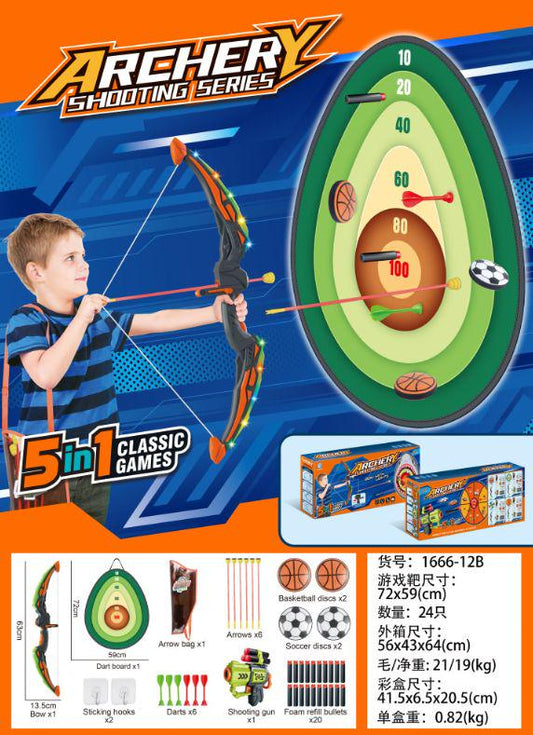 Kids Bow and Arrow Set Toy for Kids 4-8 8-12, Kids LED Light Up Archery Set Targets for Backyard Shooting Games, Indoor Outdoor Sport Playset Birthday Gifts Toys for Boys Girls
