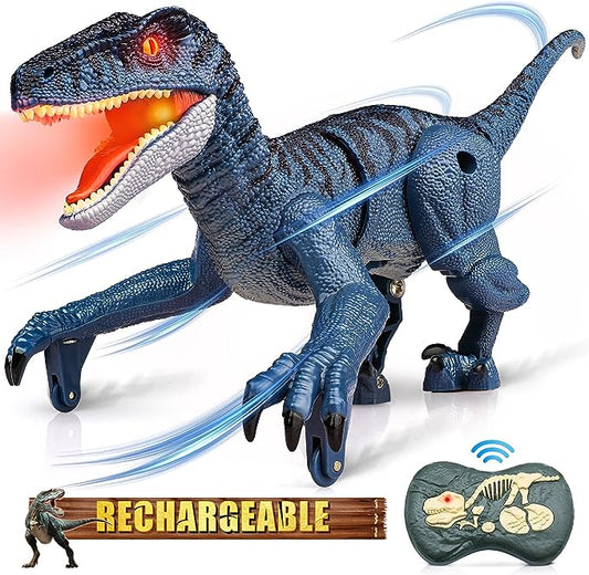 Dinosaur Toys for Kids, RC Dino Toys for 3 4 5 6 7 8 Year Old Boys, Electronic Walking Robot Dinosaur Toy with Light & Realistic Roaring Sound