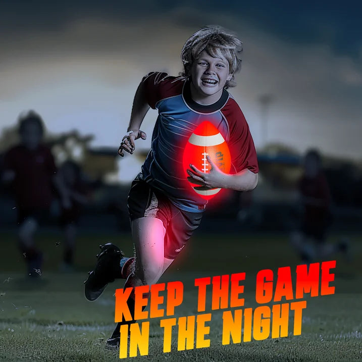 Hot Bee Light Up Football Size-6, Glow in the Dark Football, Outdoor Toys for Boys 8-15+ Years Old, Birthday Gift for Kids Adults Ages 8 9 10 11 12 13 14 15+