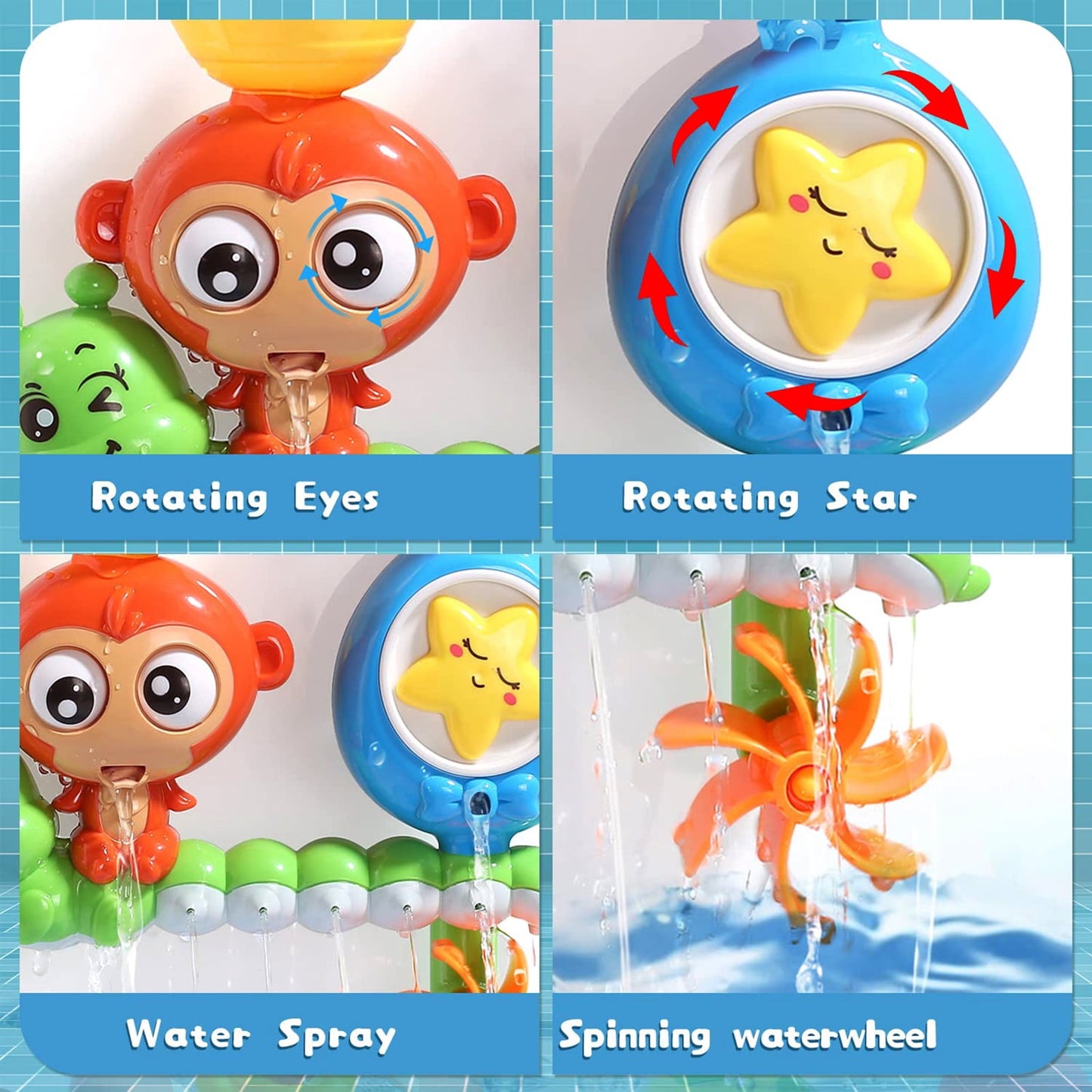 Bath Toys for Toddlers,Preschool New Born Baby Bathtub Water Toys for Toddlers Age 3+ Year Old Girl Boy