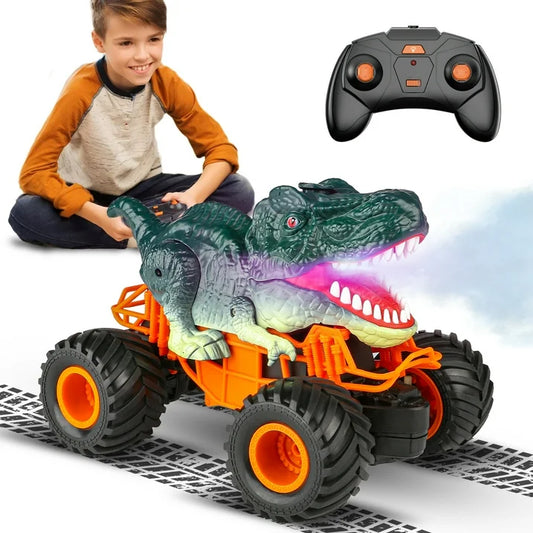 Remote Control Dinosaur Car Toys for Boys, Light & Sound Spray Function, RC Dinosaur Toys Gift for Kids 3-8 Yeas old, 2024 Boys Christmas Birthday Gift Indoor/OutdoorToys for Boys 7-10+