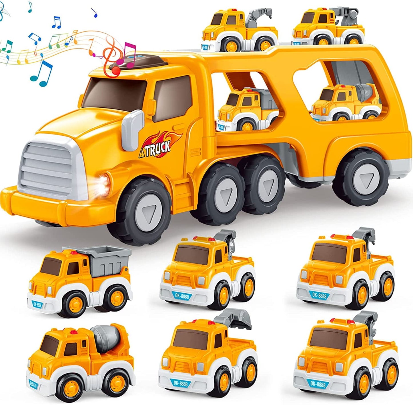Toddler Boys Toy Trucks Car, Transport Vehicles Truck, Christmas Birthday Gifts for Boys 1-3 years old.