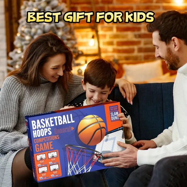 Kids Basketball Hoop, Mini Basketball Hoop Over The Door with Scoreboard, Indoor Play Gmaes for Boys Girls Age 3-6