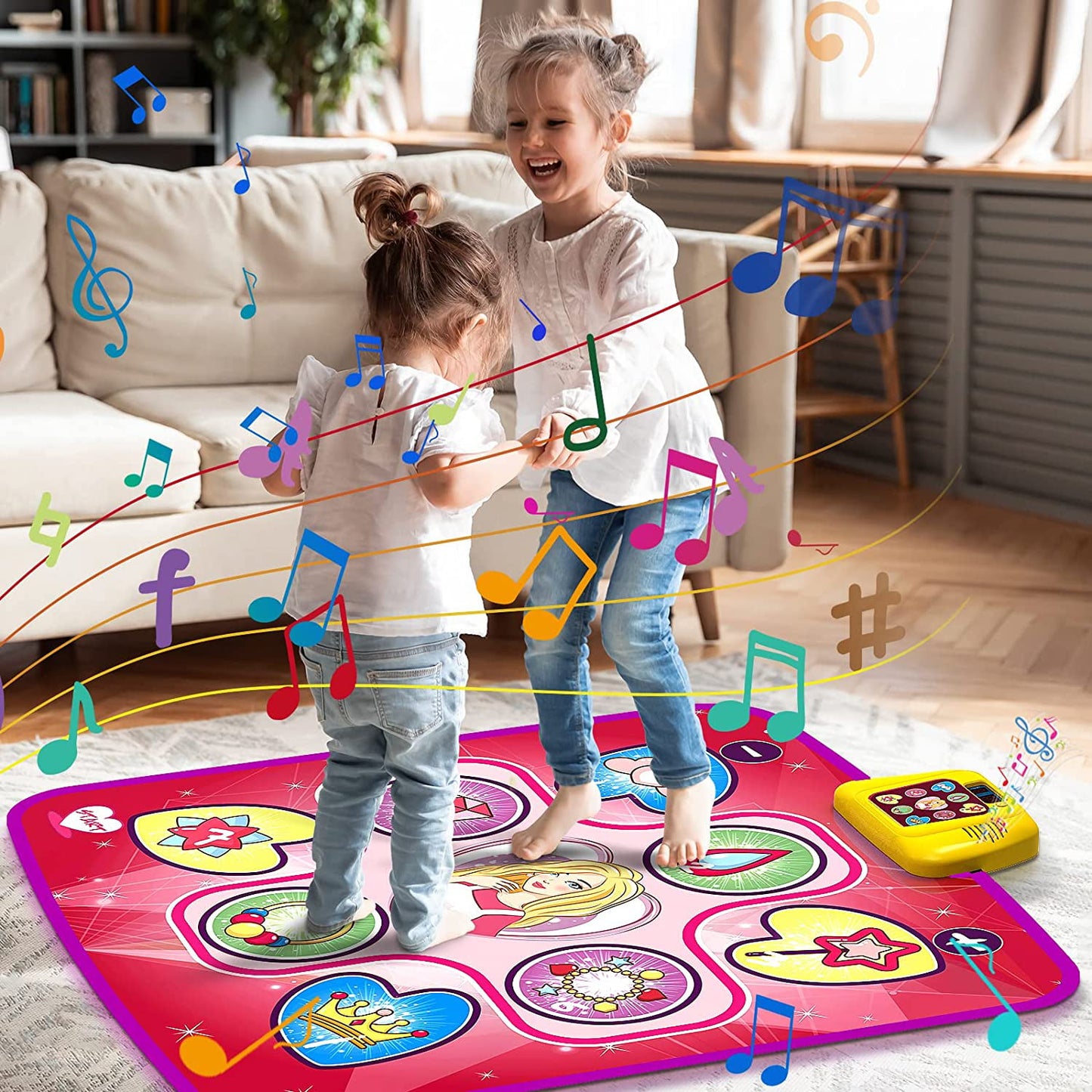 Dance Mat for Kids, 5 Modes Dance Pad Musical Educational Toy Gifts for Little Girls Boys Aged 3+