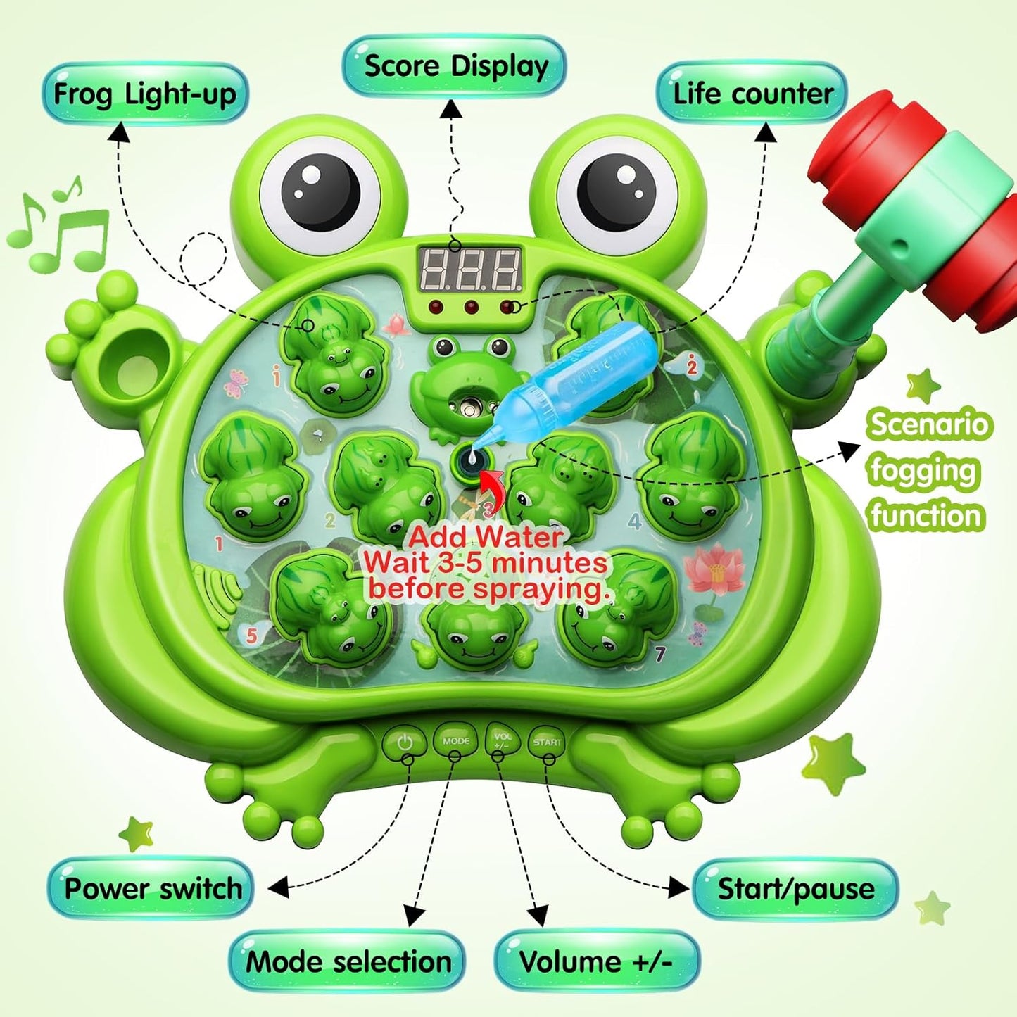 Hot Bee Toy from 2 3 4 5 Years Boy Children's Toy for Girls Hammer Game for Toddler Birthday Gift for Children Boys Children's Toy Learning Toy 5 Modes with Memory