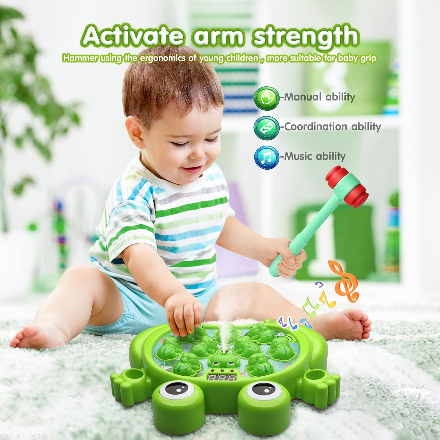 Hot Bee Toy from 2 3 4 5 Years Boy Children's Toy for Girls Hammer Game for Toddler Birthday Gift for Children Boys Children's Toy Learning Toy 5 Modes with Memory