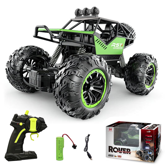 RC Cars-1:18 Scale Remote Control Car,Electric Toy Off Road RC Car Vehicle Monster Truck Crawler with Rechargeable Batteries Christmas Gifts for Boys