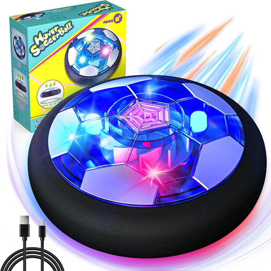 Hot Bee Football Gifts Boys, Air Power Indoor Football, Children's Rechargeable Hover Ball, Children's Toy, Birthday Christmas Gift from 3 4 5 6 7 8-12 Years Boy Floating Toy Girls