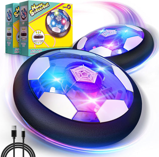 Hot Bee Football for Children Air Power Football Gift for Boys 3-10 Years Toy for Children Children's Toy for 4-7 Indoor Football Rechargeable Floating Hoverball Birthday Gift Girls 5-6
