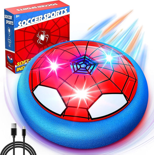 Hot Bee Spider Hover Football Indoor Air Power Football Boys Toy Gifts for 4 5 6 7 8 10 12 Years Air Floating Football Ball Toy with LED Children Football Toy Birthday