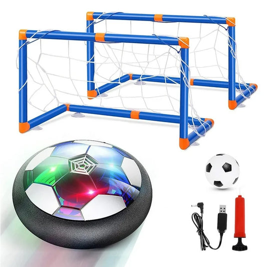 Hover Soccer Ball Set with 2 Goals, LED Rechargeable Indoor/Outdoor Games Toys for Kids Boy Girls