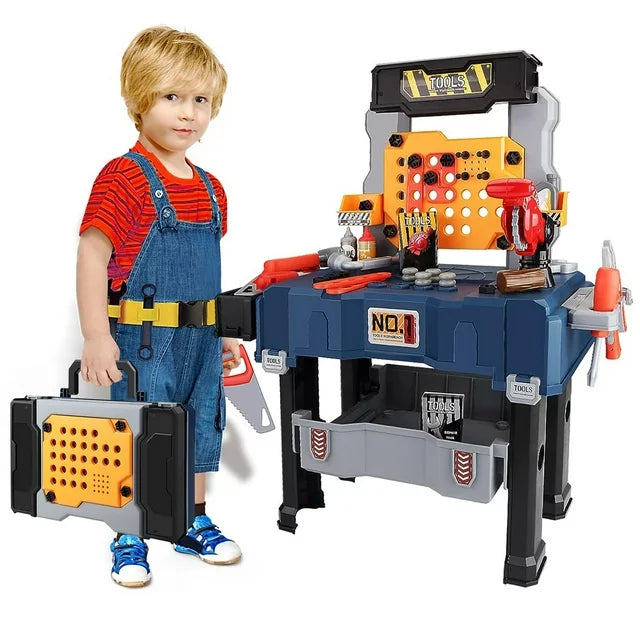 Kids Tool Set Toddler Workbench With Realistic Tools & Electric Drill ...