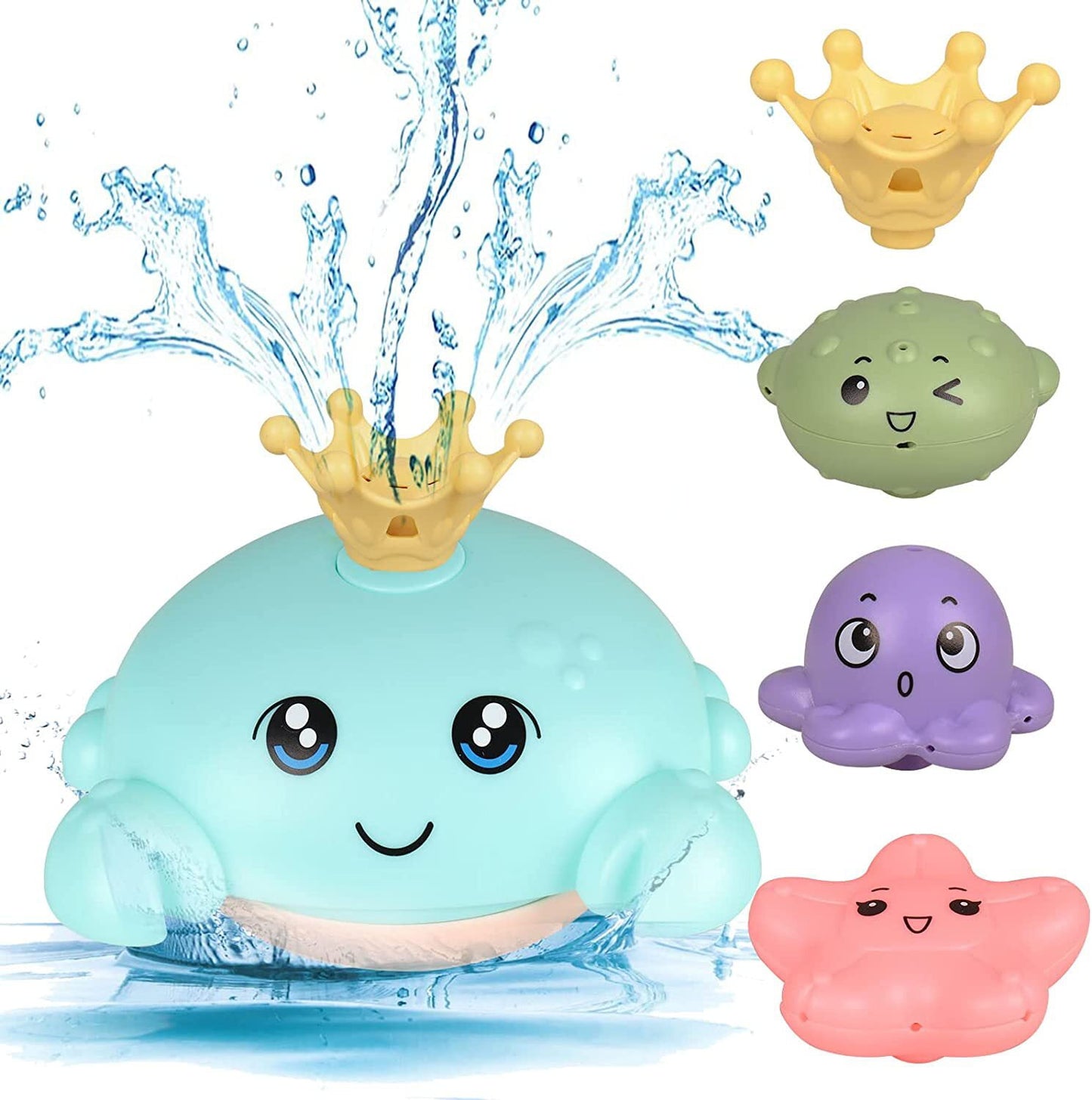 Baby Bath Toys for kids, 4 Water Spray Modes Crab, Light-up Flashing Swimming Pool Bathtub Summer Toys for Toddler Boys Girls Gift