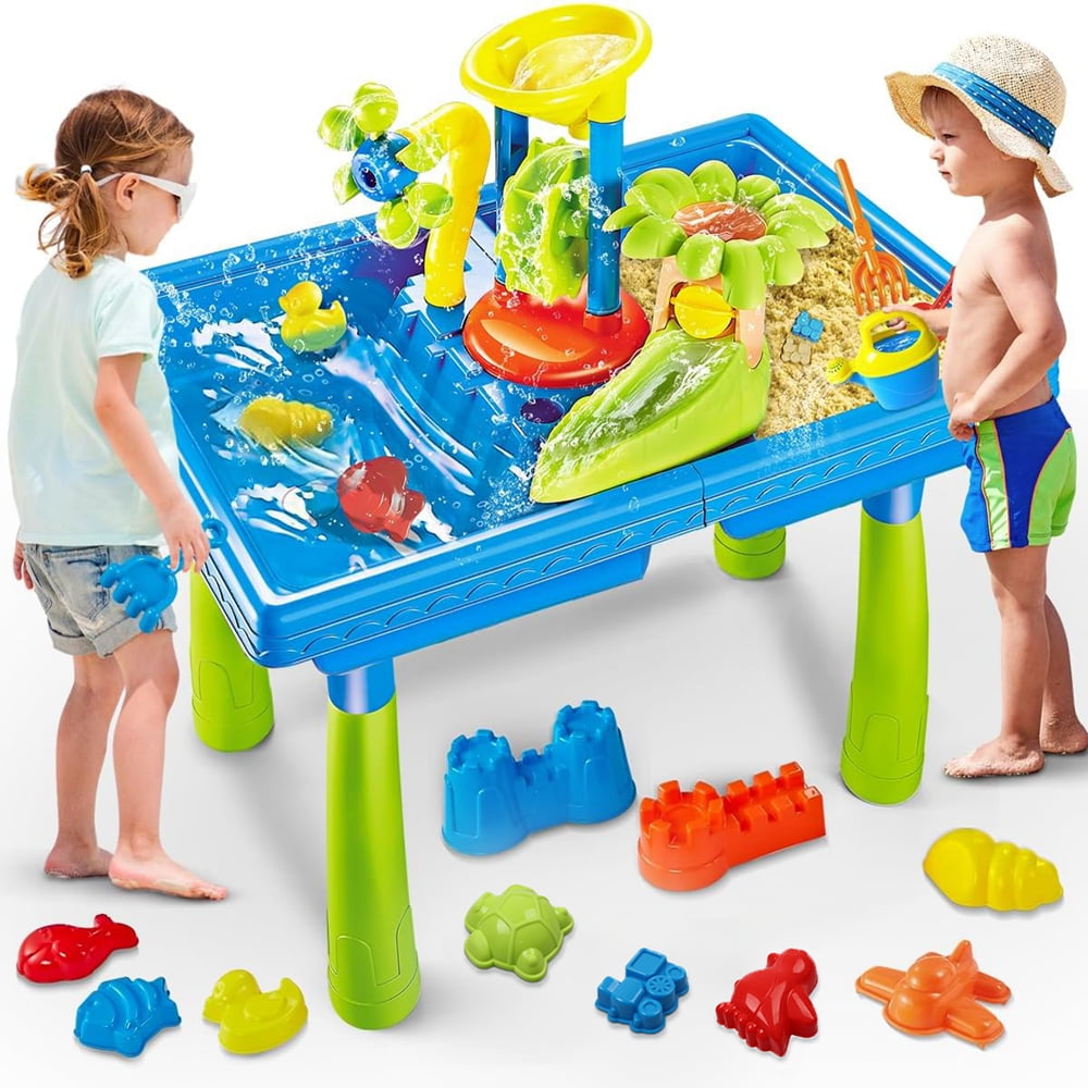 Sand Water Table for Toddlers, Summer Toys Outdoor Sand Play Set for K – Hot  Bee