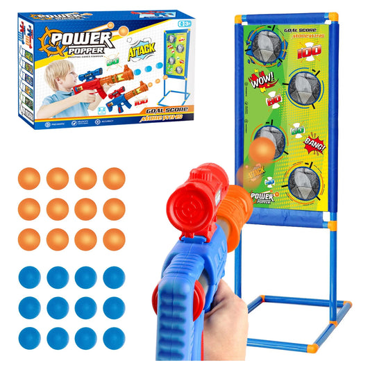 Shooting Game Toy with Shooting Target & 24 Foam Balls, Gift for Age 8,9,10+ Years Old Kids