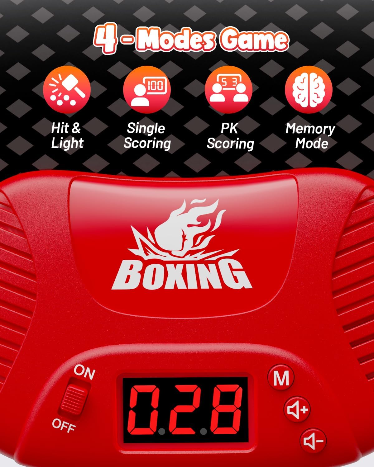 Hot Bee Interactive Punching Bag for Kids, Boxing Bag with Music & Light 4-Mode Game, Inflatable Punch Bag with Gloves, Kids Gym Equipment, Boxing Gifts Toys for 6 7 8 9 10 11 12 Year Old Boys