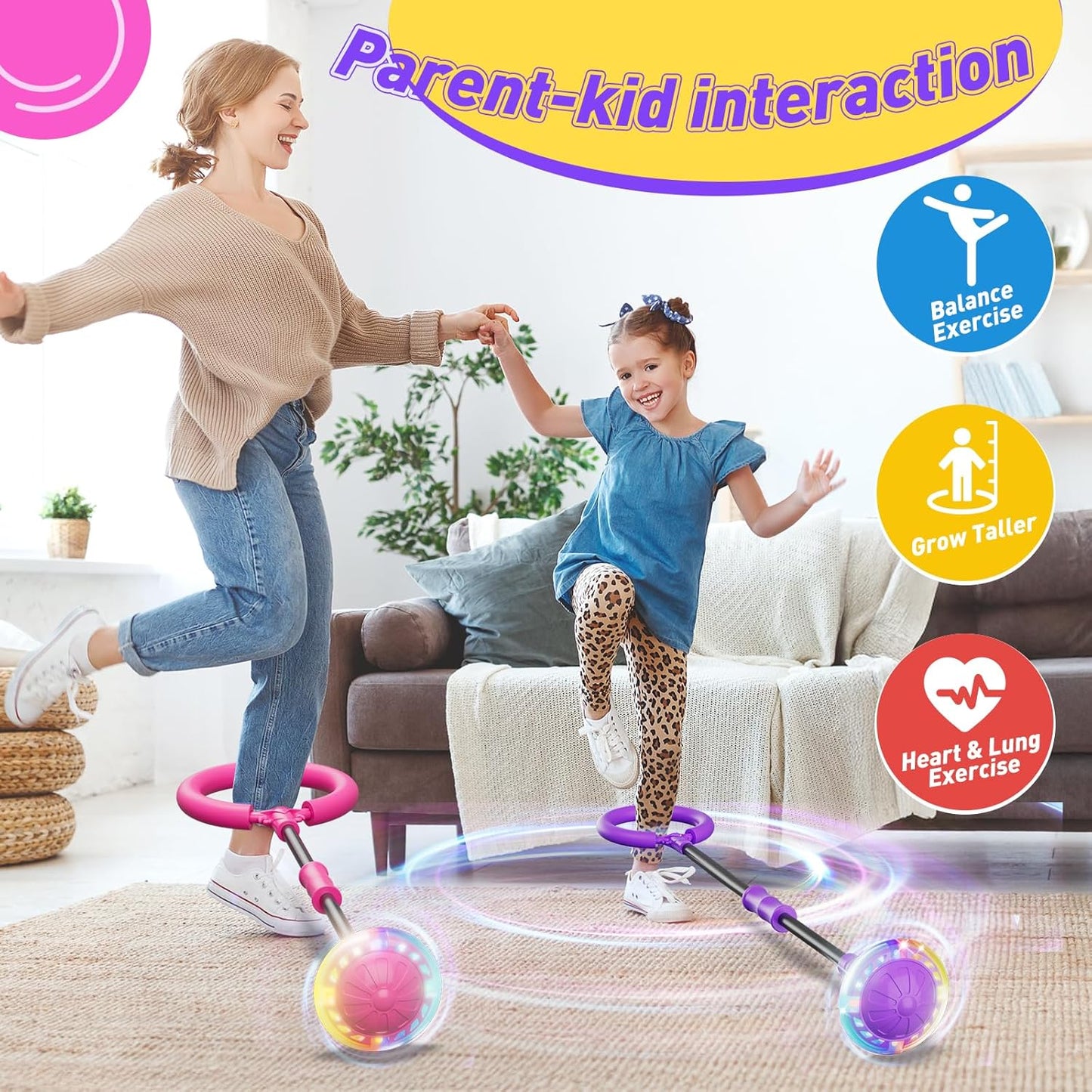 Hot Bee Ankle Skip Ball for Kids with Counter, Timer, Cal Calculator, Girl Birthday Gifts for Age 5 6 7 8 9 10+, Rechargeable Foldable Sports Toy Skip it Toy for Kids Xmas Present