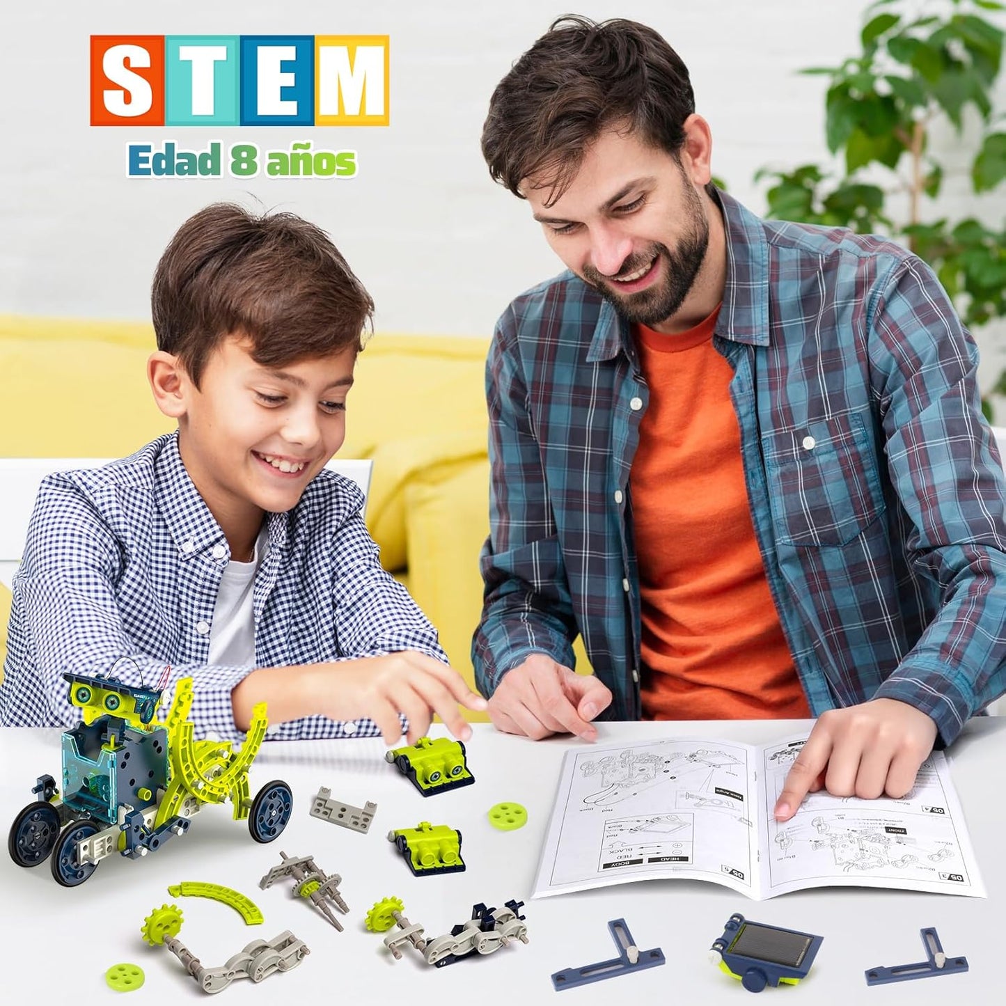 Hot Bee Robot Children, Experiments for Children from 6-10, Gift Boy 8 9 10 11 12 Years, Solar Robot, Toy from 8-12 Years for Boys